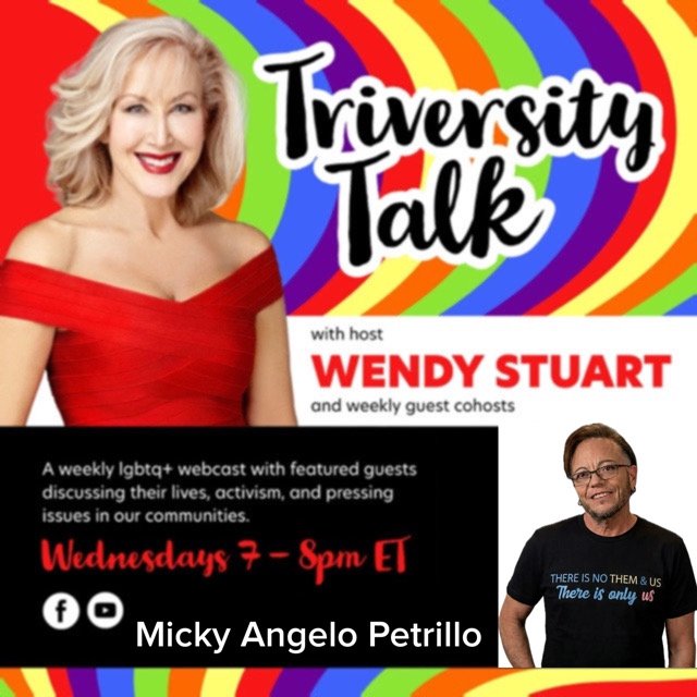 Wendy Stuart Presents TriVersity Talk! Wednesday, August 12th, 2026 At 7 PM ET With Featured Guest Micky Angelo Petrillo Wendy Stuart Presents TriVersity Talk! Wednesday, August 12th, 2026 At 7 PM ET With Featured Guest Micky Angelo Petrillo